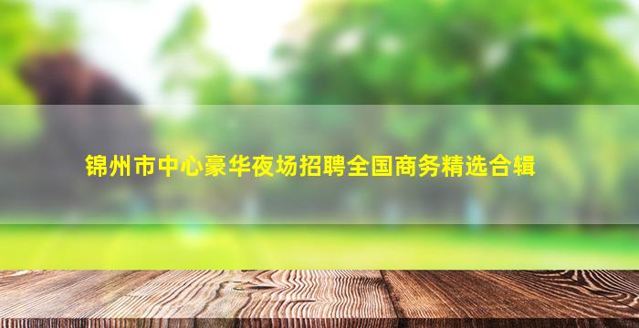 锦州市中心豪华夜场招聘全国商务精选合辑